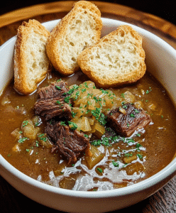French Onion Beef Short Rib Soup