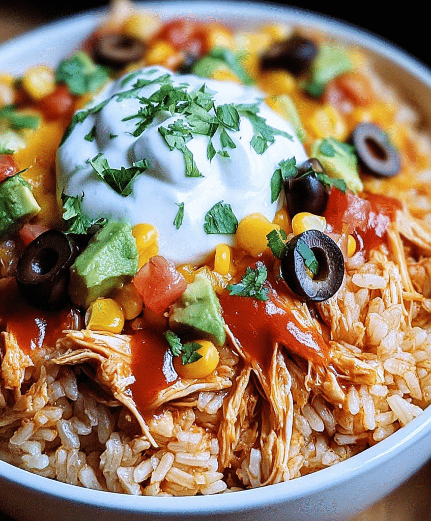 Irresistible Crock Pot Chicken and Rice Burrito Bowl Recipe