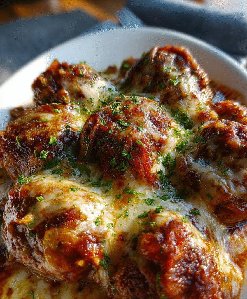 Crockpot French Onion Meatballs