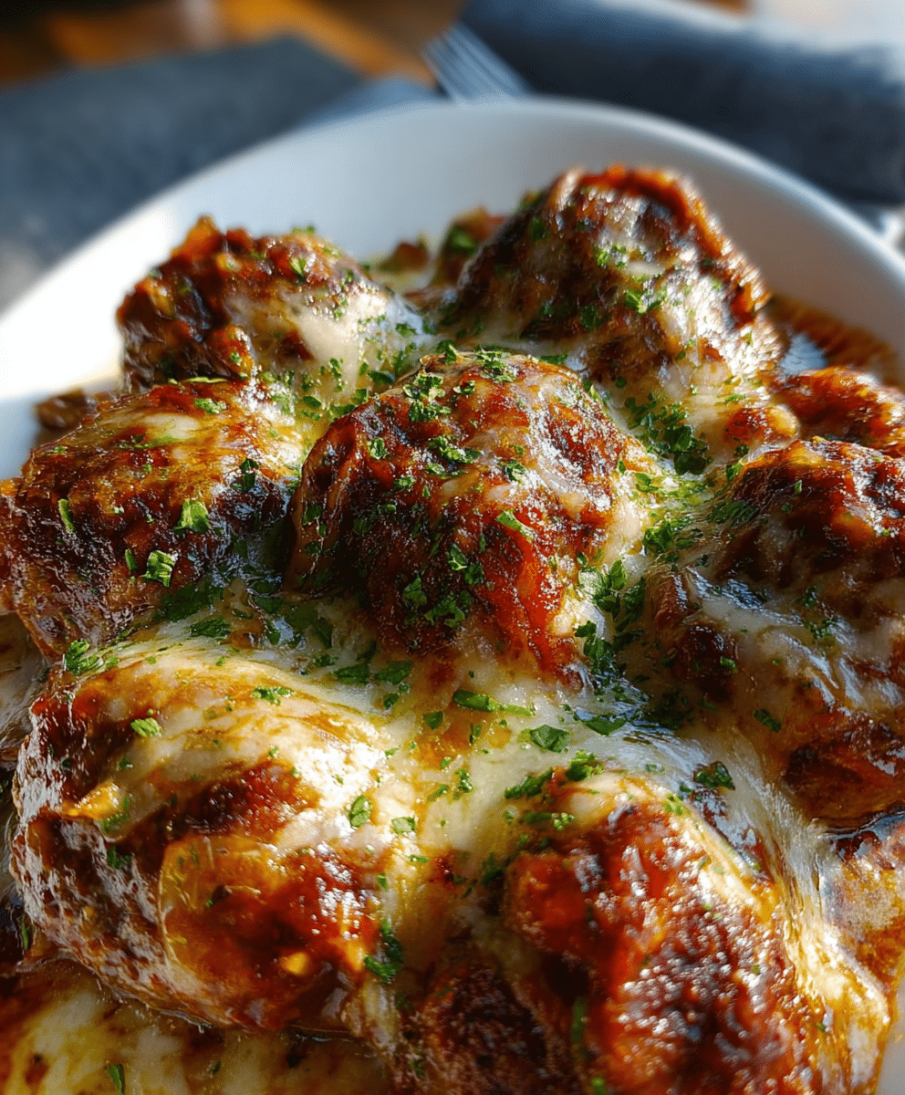 Crockpot French Onion Meatballs