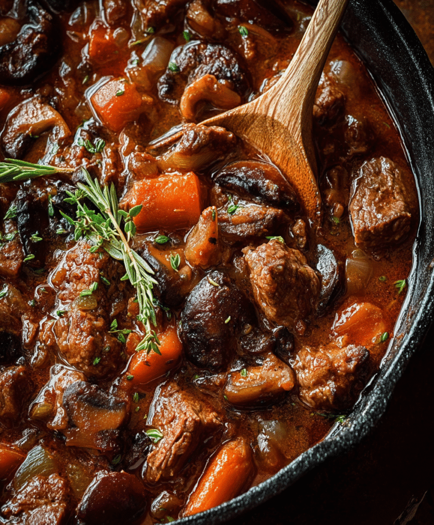 Hearty Beef & Mushroom Stew