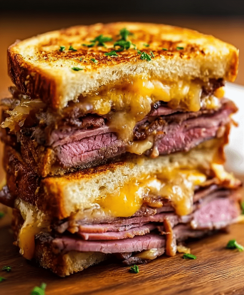 Roast Beef & Cheddar Melt Sandwich