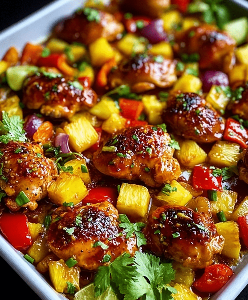 Hawaiian Chicken Sheet Pan