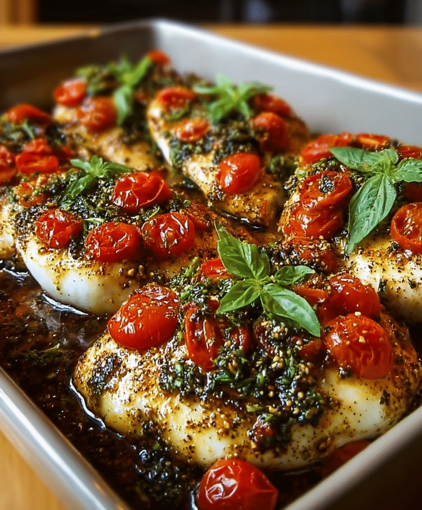 Baked Caprese Chicken