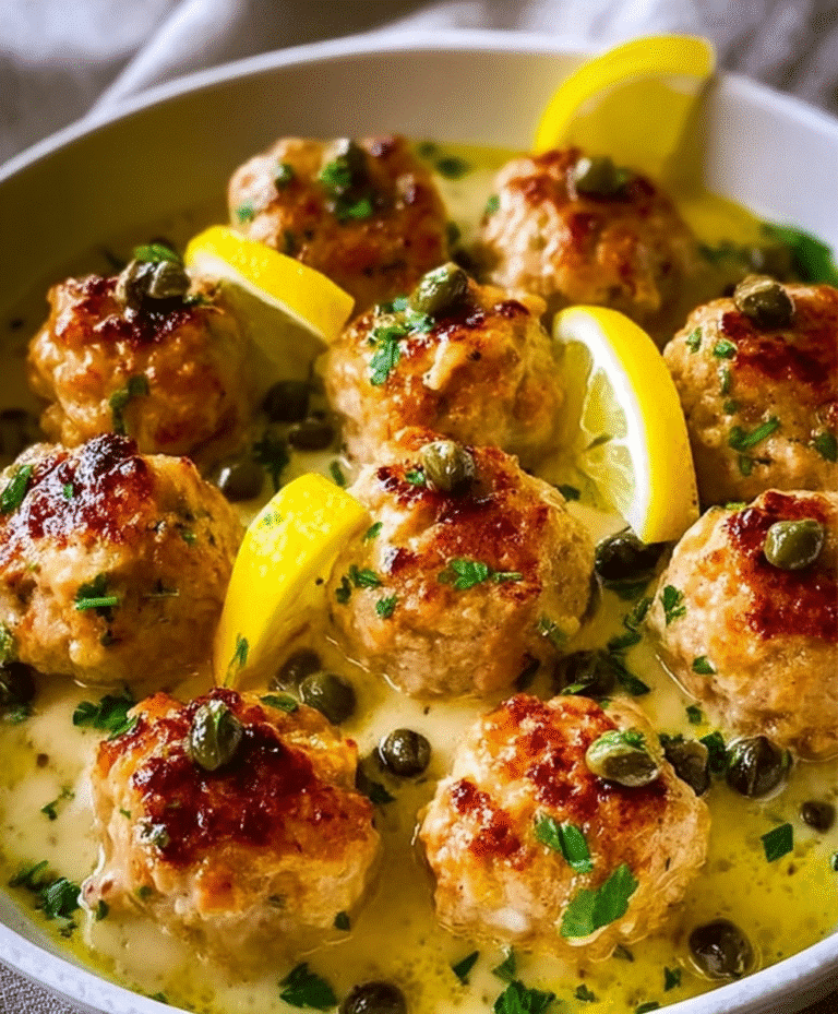 Chicken Piccata Meatballs Recipe