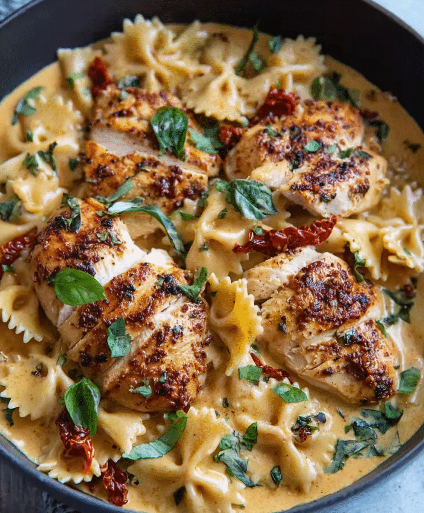 Creamy Chicken and Sun-Dried Tomato Pasta