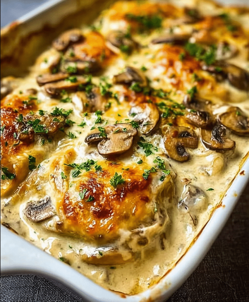 Creamy Chicken and Mushroom Bake Recipe