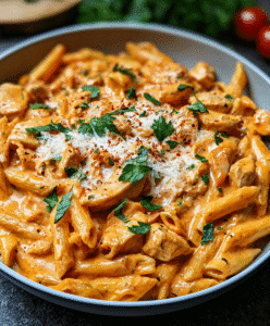 Creamy Tomato and Chicken Pasta Delight