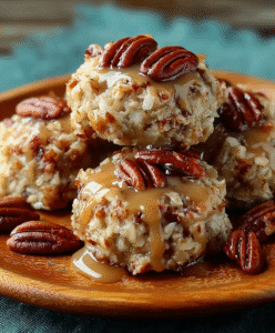 No-Bake Coconut Pecan Praline Cookies