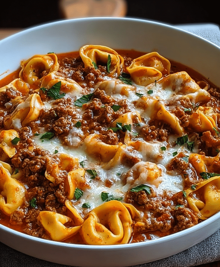 Irresistible Beefy Tortellini Bake for Cozy Nights
