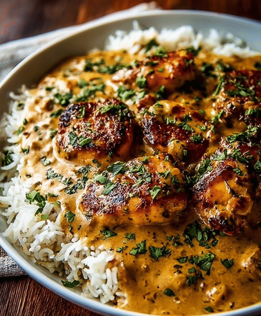 Best Smothered Chicken and Rice