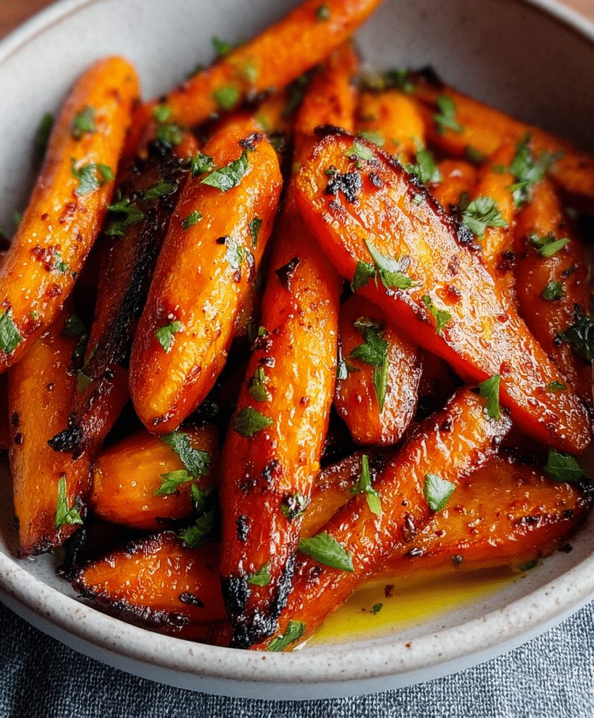 Spicy-Sweet Roasted Honey Carrots
