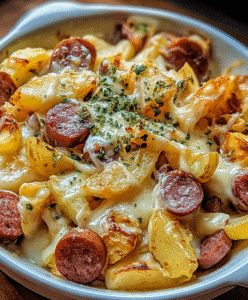 Cheesy Ranch Potatoes and Smoked Sausage