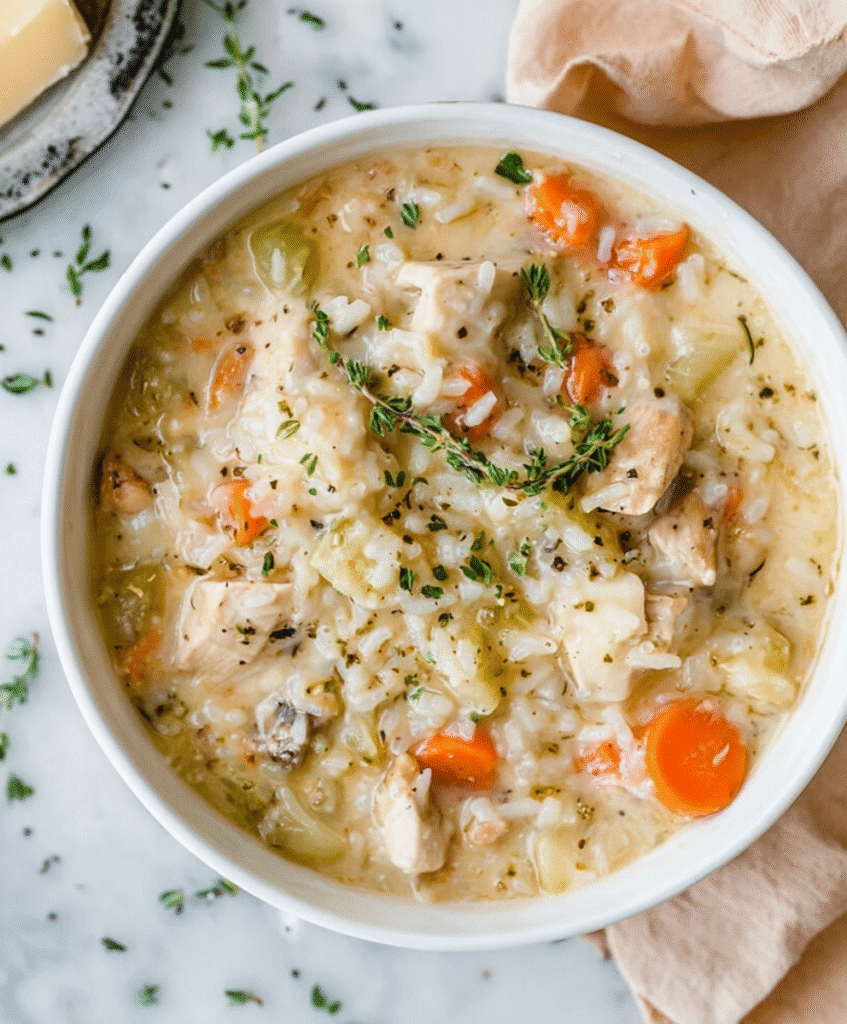 Creamy Chicken and Rice Soup