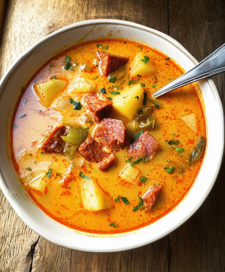 Spanish Potato Soup with Chorizo
