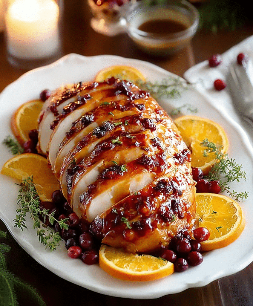 Cranberry Orange Glazed Turkey Breast