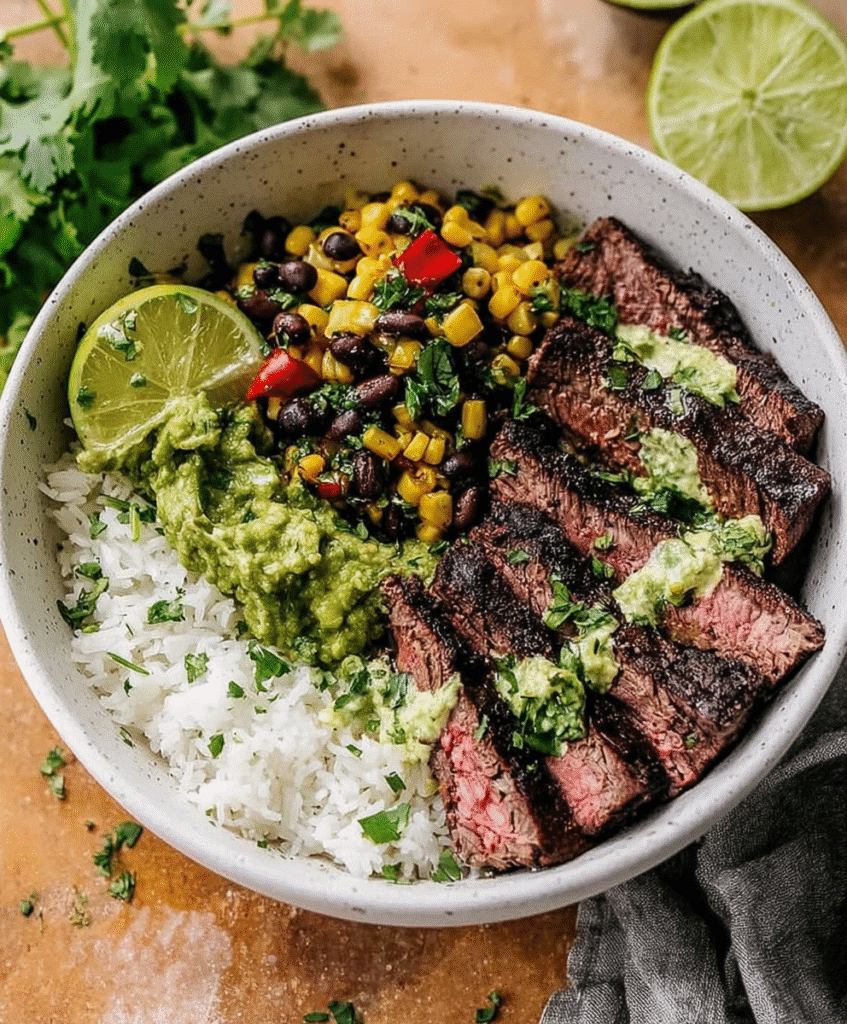 Cilantro Lime Steak Bowls