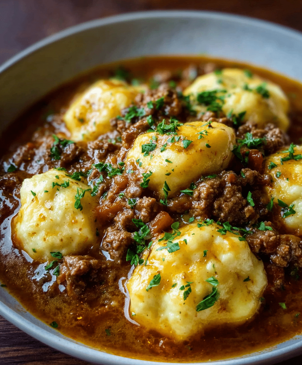 Ground Beef and Dumplings