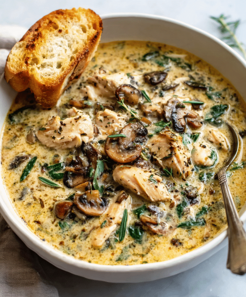 Rotisserie Chicken Mushroom Soup