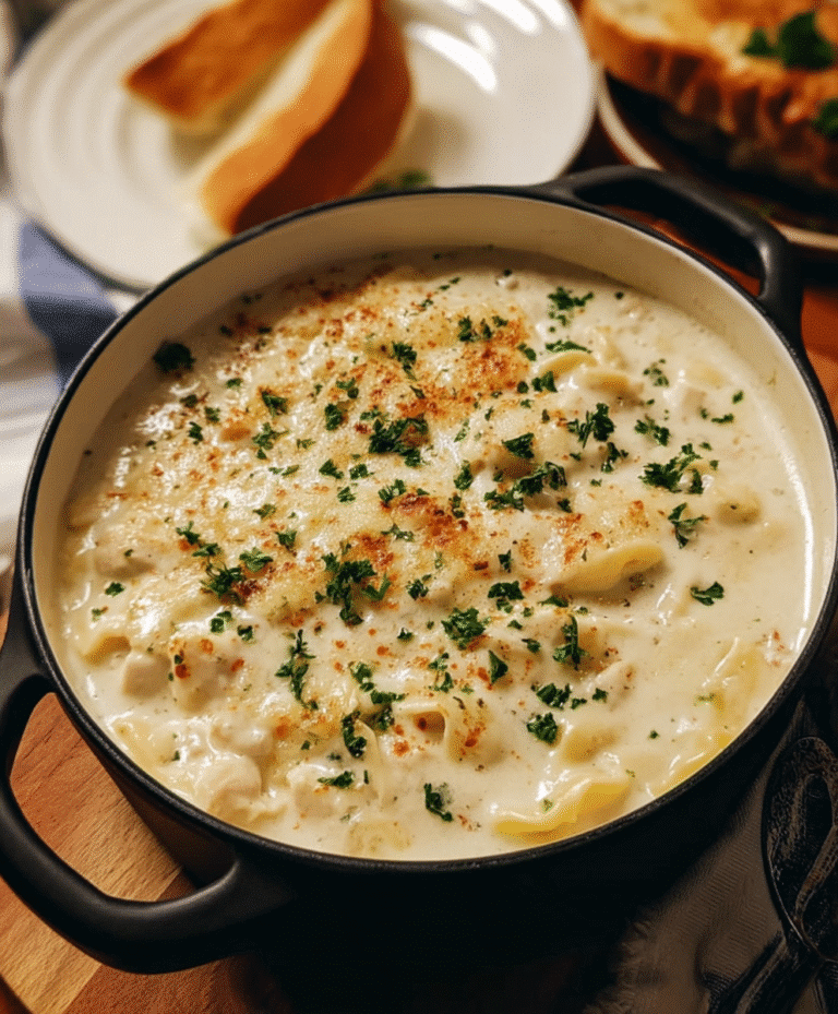 Creamy White Chicken Lasagna Soup