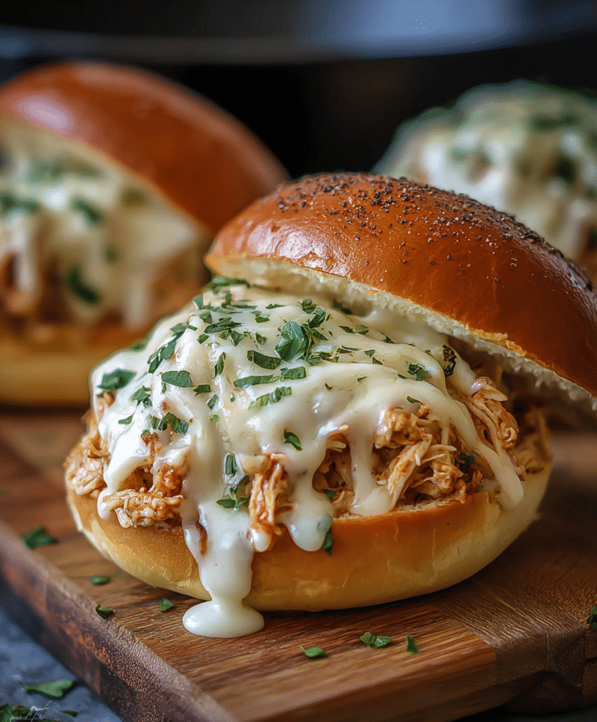 Chicken Alfredo Sloppy Joes