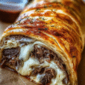 Mozzarella Cheese Steak Stromboli