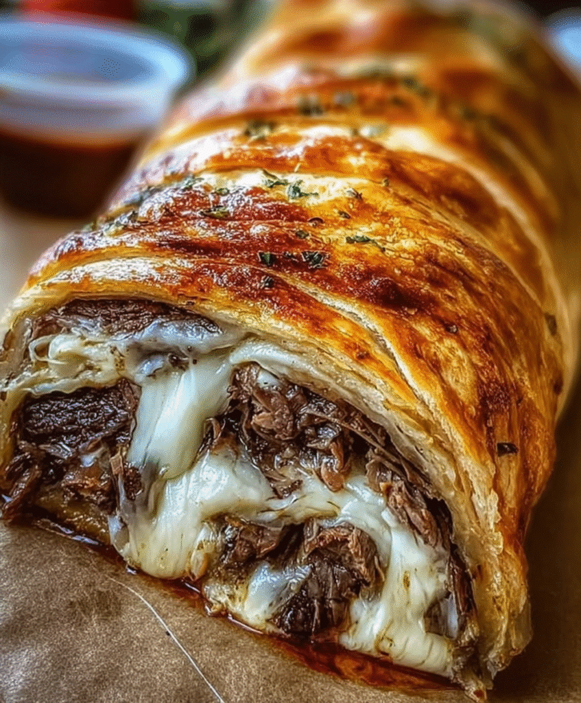 Mozzarella Cheese Steak Stromboli