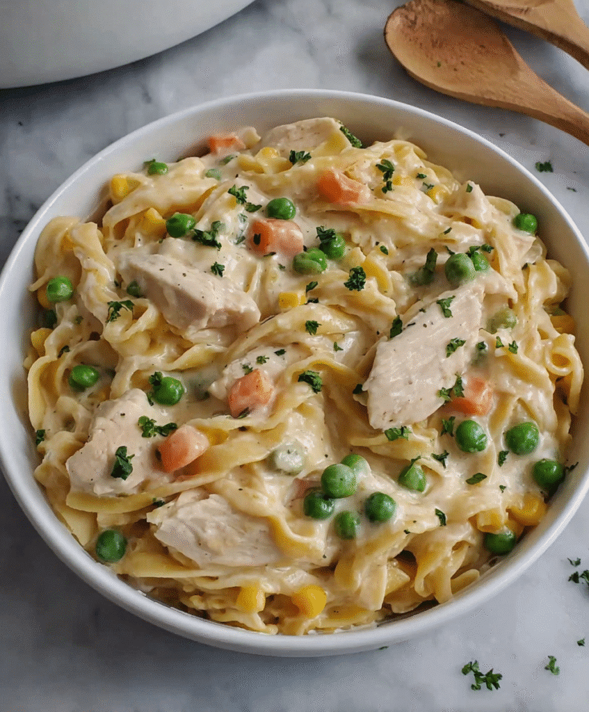 Quick Chicken Pot Pie Pasta