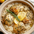 Slow Cooker Lemon Herb Chicken and Rice