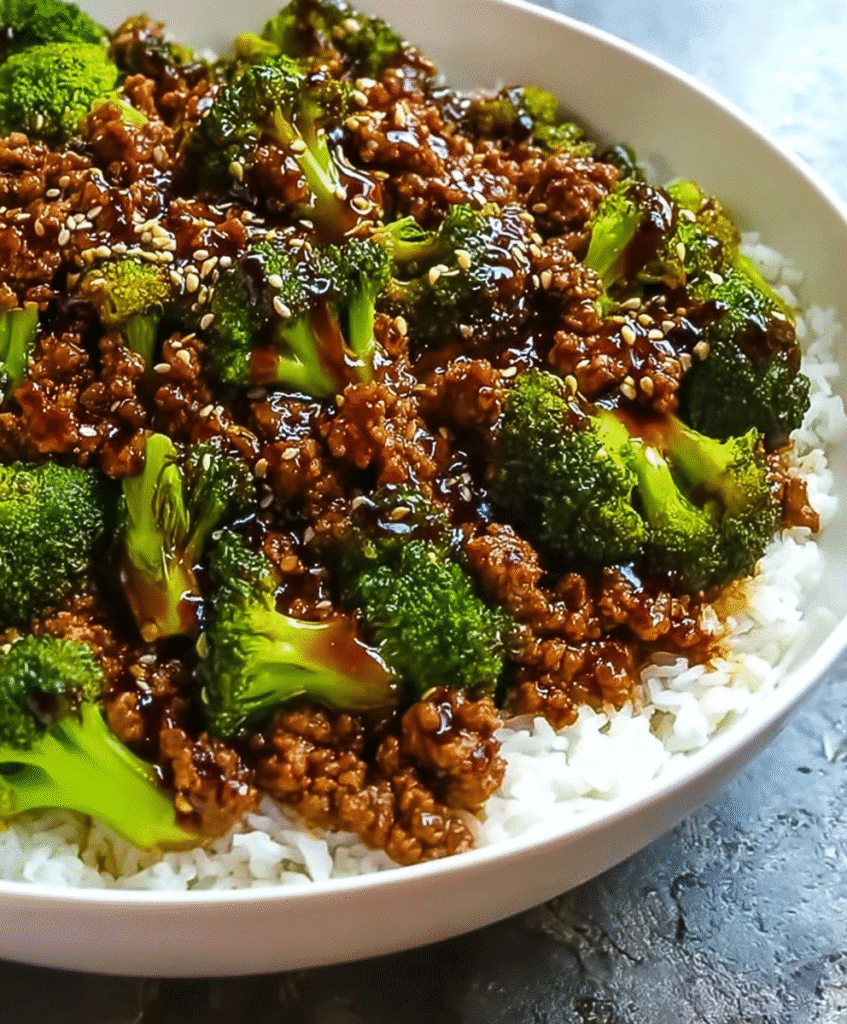 Quick & Easy Honey Garlic Ground Beef and Broccoli Stir-Fry