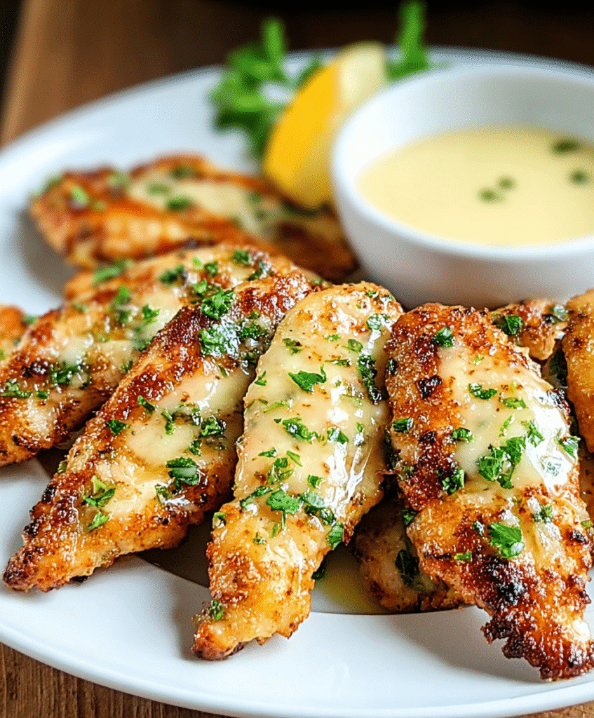 Lemon Garlic Parmesan Chicken Tenders