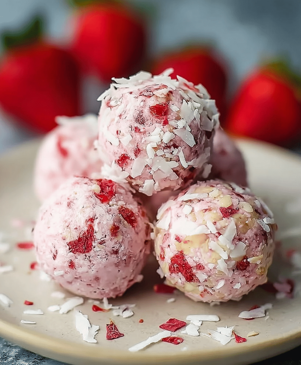 Strawberry Cheesecake Protein Balls