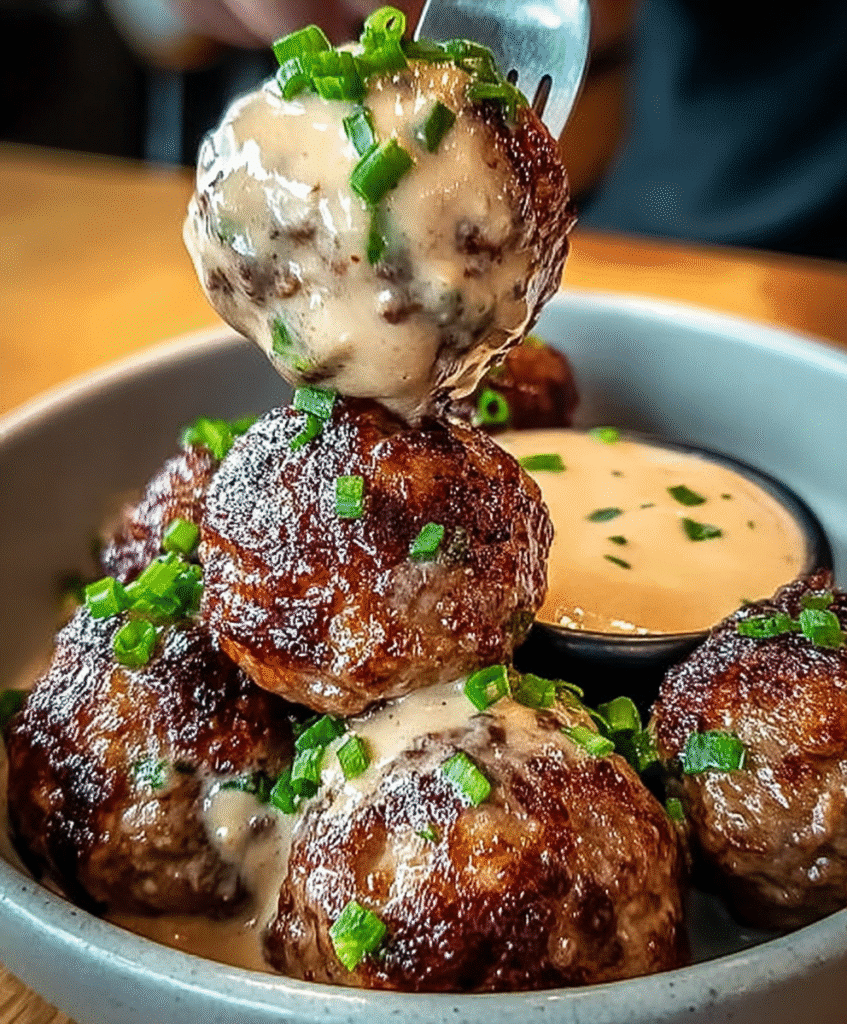 Tender Korean BBQ Meatballs with Spicy Mayo Dip