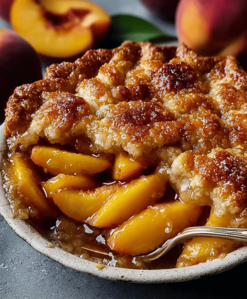 Double Crust Brown Butter Peach Cobbler