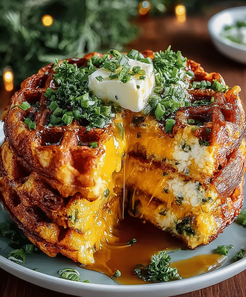 Cheddar Jalapeño Cornbread Waffles