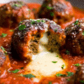 Stuffed Meatballs with Mozzarella Cheese