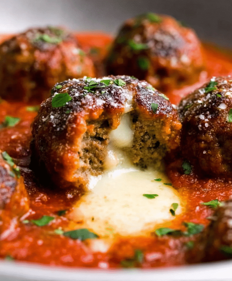Stuffed Meatballs with Mozzarella Cheese