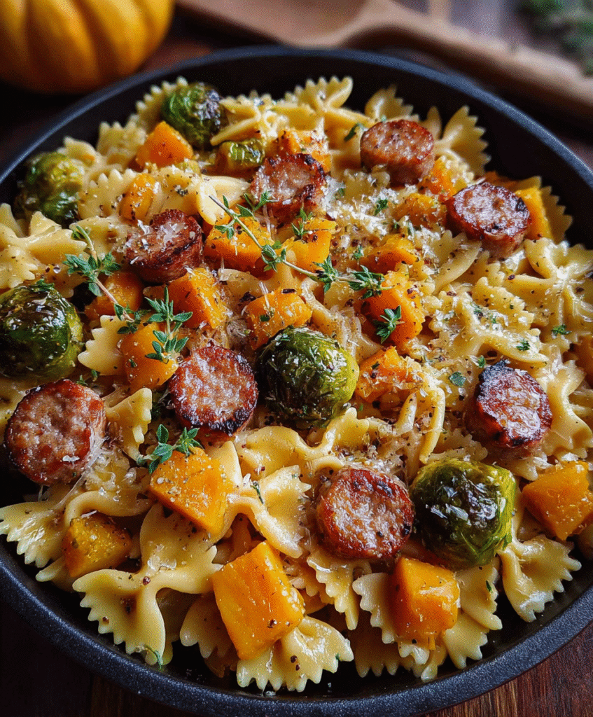 Autumn Sausage Pasta Squash