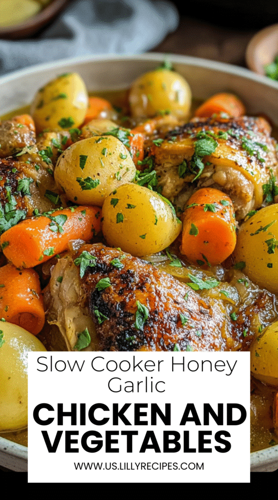 Slow Cooker Honey Garlic Chicken and Vegetables