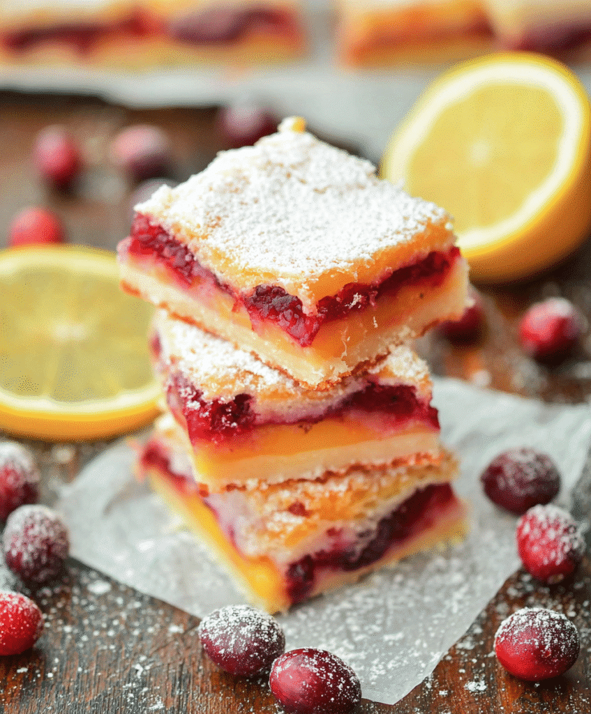 Cranberry Lemon Bars Recipe