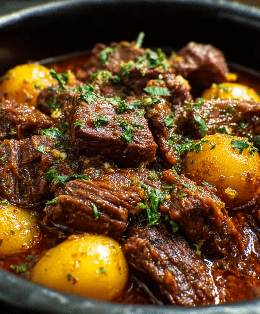 Slow Cooker Garlic Butter Beef