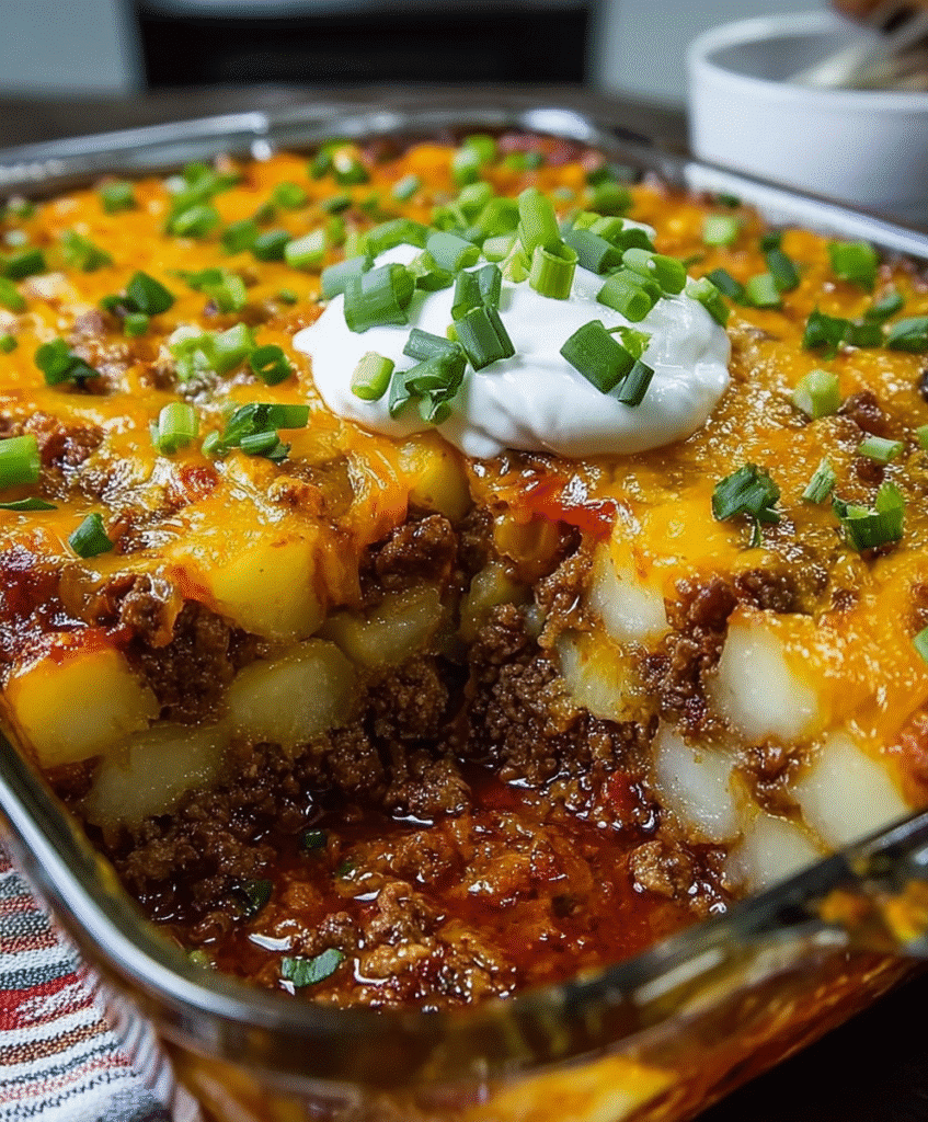 Loaded Potato & Meatloaf Casserole