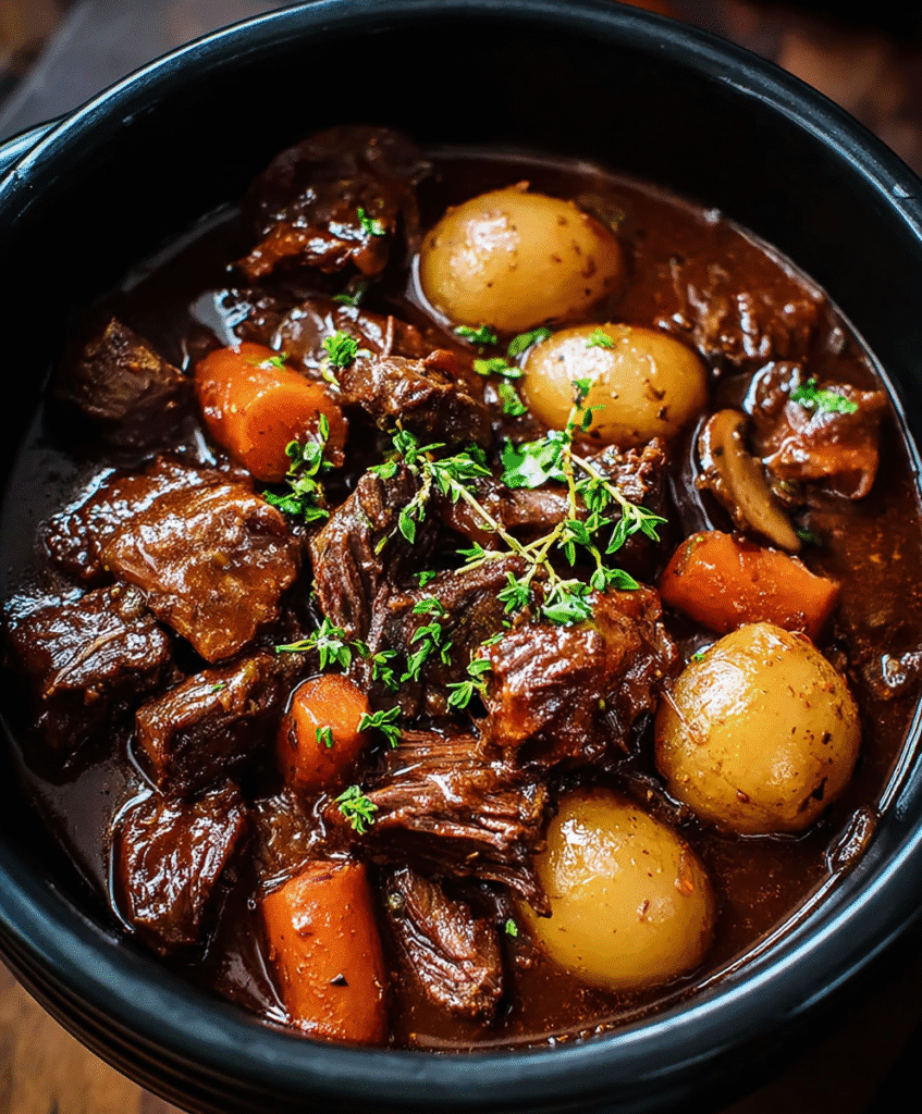 Slow Cooker Beef Bourguignon
