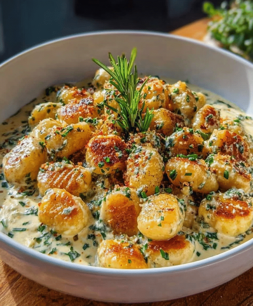 Millionaire Gnocchi with Creamy Sauce