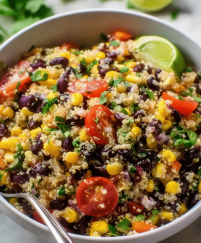 Sweet Corn and Black Bean Quinoa Salad