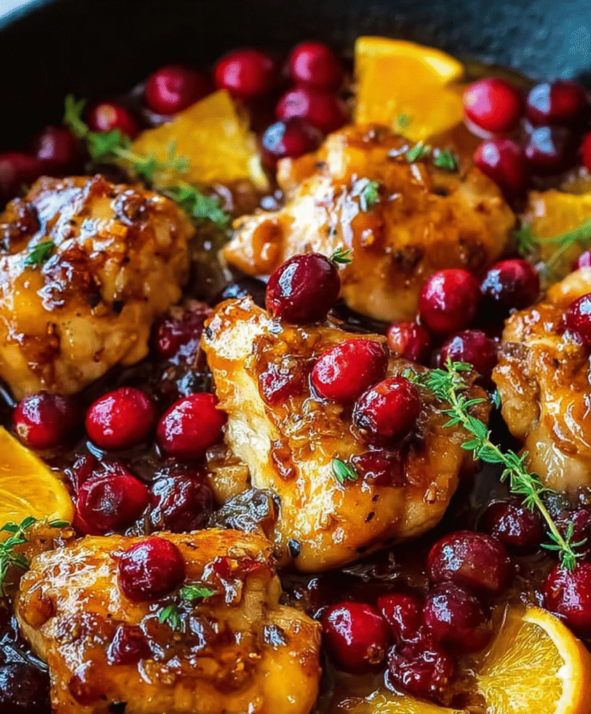 Skillet Cranberry Orange Chicken