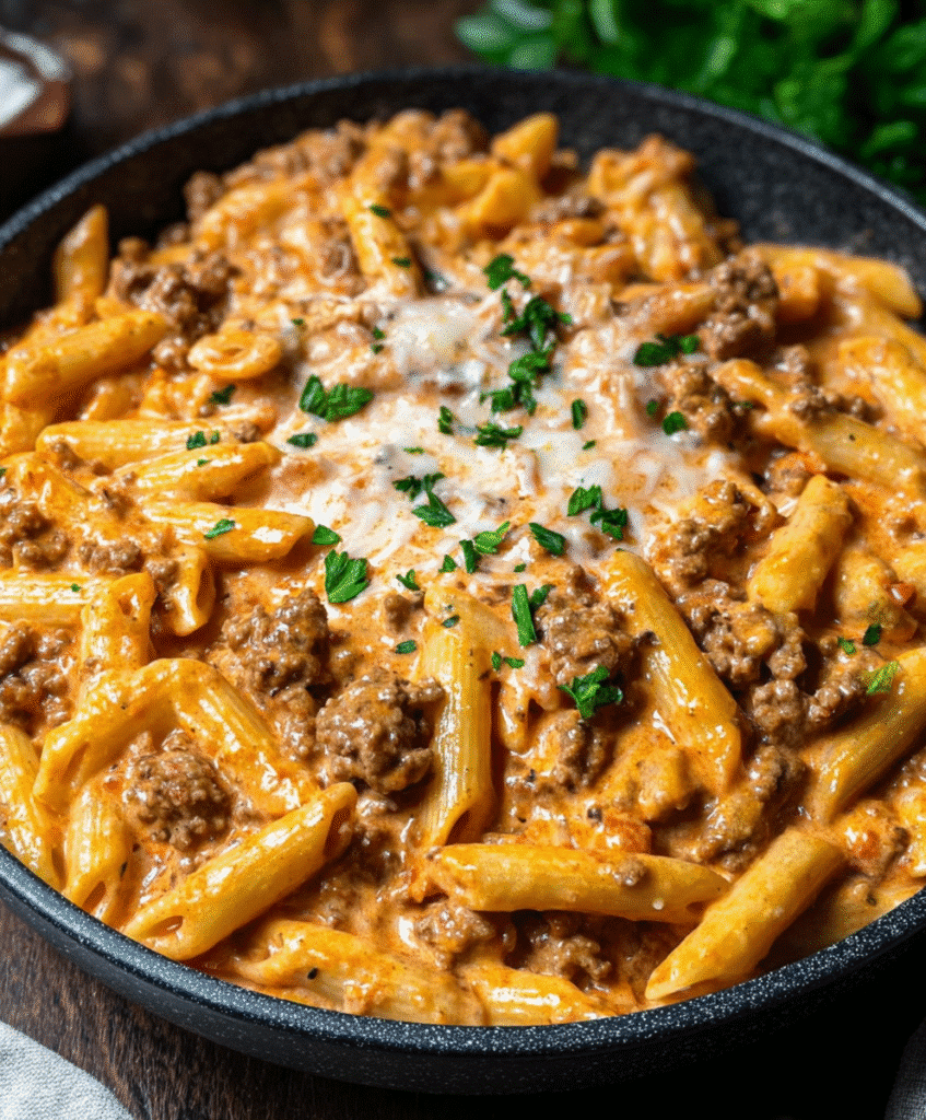 High Protein Creamy Beef Pasta Recipe for Quick Weeknight Dinners