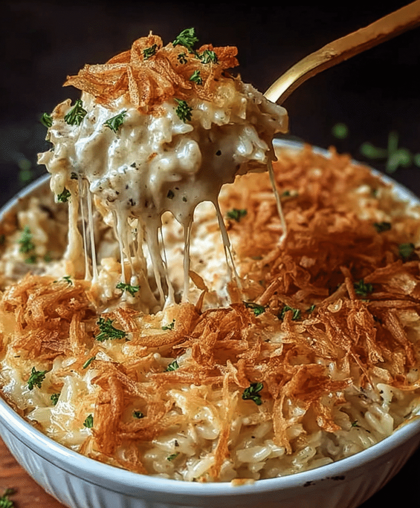 Comforting French Onion Chicken Rice Bake Your Family Will Love