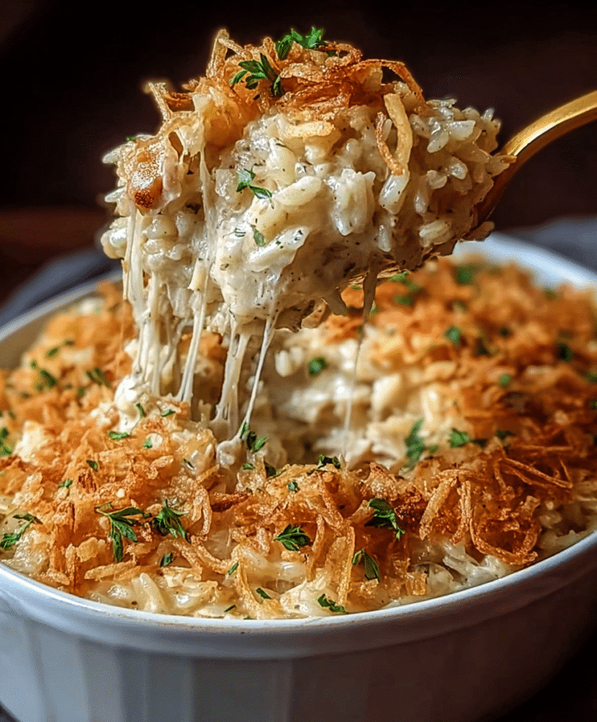 Comforting French Onion Chicken Rice Bake Your Family Will Love