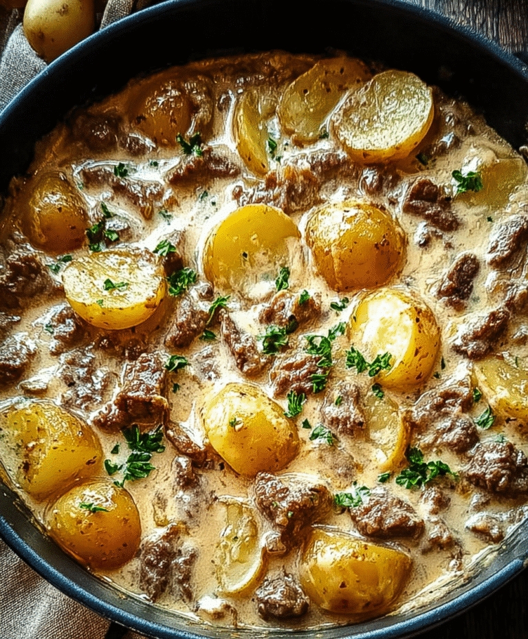 Creamy One-Pot Beef and Potato Casserole
